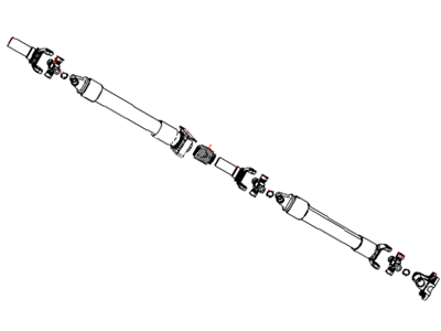 Dodge 52853219AD SHAFT Drive Rear 2-Piece