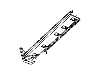 Mopar 5116126AA Rocker Molding, Front Passenger Side