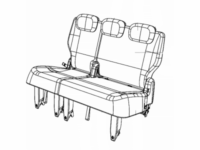 Dodge 5LJ67DX9AB COVER Rear Seat Back