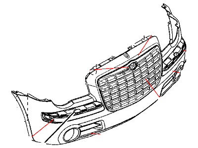 Chrysler 4805928AB GRILLE Radiator Includes Medallion