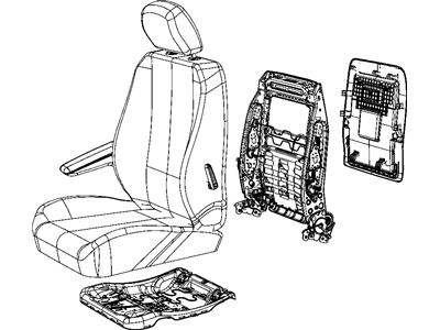 Dodge 1CF351D5AB SEAT COMPLETE Front