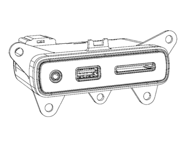 Dodge 68289895AA MEDIA CENTER Hub SD USB Port Auxiliary