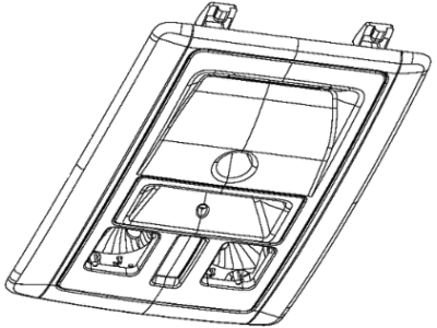 Ram 1UY07BD1AA BEZEL Overhead Console