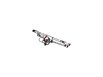 Jeep 55077858AB MOTOR AND LINKAGE Windshield wiper