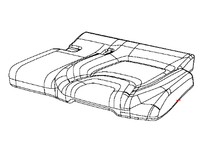 Jeep 5RA77DX9AC COVER Rear Seat Cushion Left