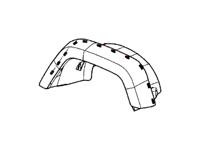 Mopar 5KC84TZZAE Molding Wheel Opening Flare Rear