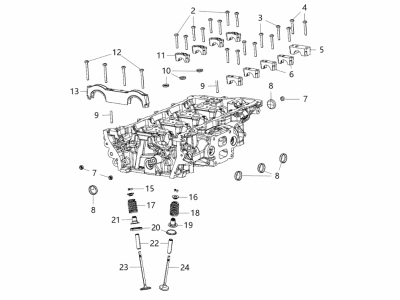 Jeep 68438243AA HEAD Cylinder With Valves