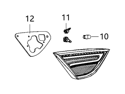Chrysler 200 Back Up Light - 68110363AB