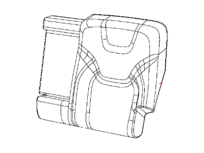 Mopar 5RA65DX9AD Cover Rear Seat Back Left