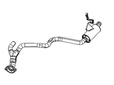 Ram 68268211AE TAILPIPE Exhaust Dual Exhaust
