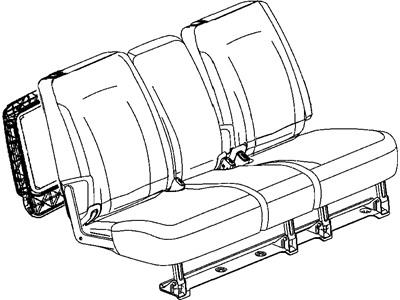 Chrysler 1BF191L5AA COVER Rear Seat Cushion