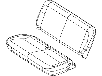 Dodge 1BR021D5AB SEAT COMPLETE Rear Two Passenger Child Seat