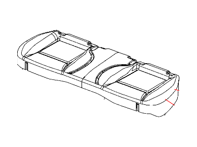 Dodge 1UV59XDVAA COVER Rear Seat Cushion