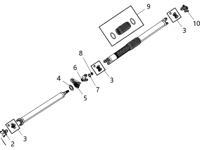 Ram 68250017AB SHAFT Drive Rear 2-Piece