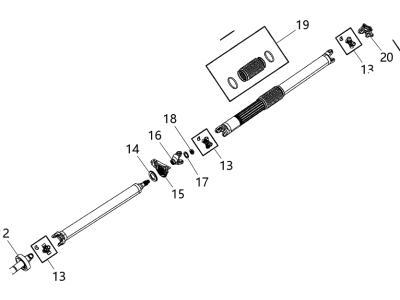 Ram 68250019AB SHAFT Drive Rear 2-Piece