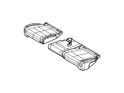 Dodge 1YK31DX9AA COVER Rear Seat Cushion