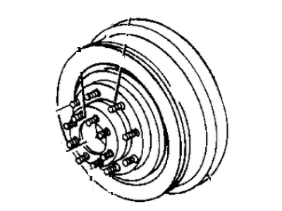 1994 Dodge Ram Wagon Brake Drum - 52008591