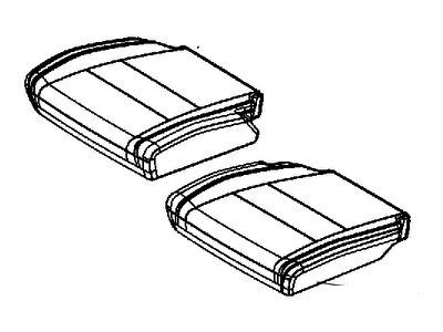 Dodge 6NS46DX9AA COVER Rear Seat Cushion 3rd Row