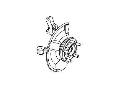 Jeep 68088535AB KNUCKLE AND HUB Front