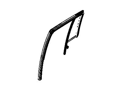 Mopar 5074222AF Glass Package Rear Door Fixed With Running Channel