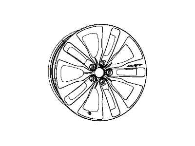Dodge 1PA57SZKAB WHEEL Aluminum