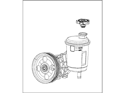 Mopar 68225509AA Pump Power Steering Includes Pulley, Reservoir, And Cap