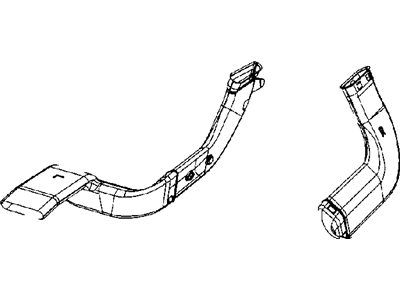 Dodge 5058198AA DUCT Air to Rear Seat