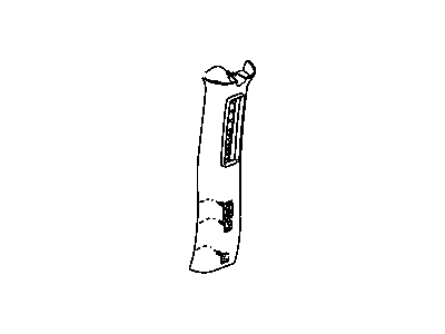 Mopar 5KP66XDVAD Upper Center Pillar Trim, Passenger Side