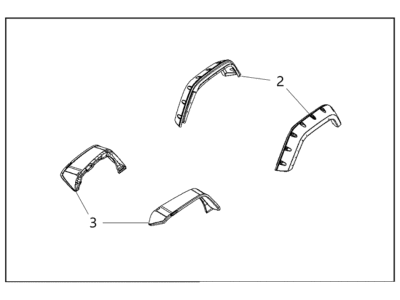 Jeep 77072341AC MOLDING KIT Wheel Lip Opening