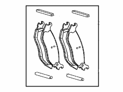 Mopar V2013882 Pad Kit Disc Brake, Rear