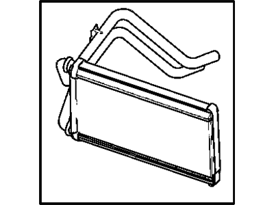 Dodge 5191347AB CORE Heater Includes Pipe Clip and Screw
