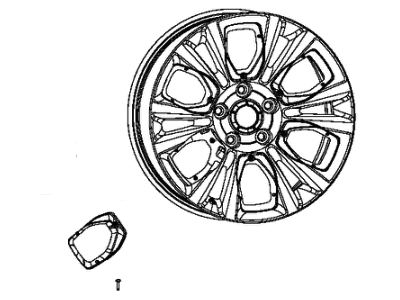 Ram 1UB20RUWAB WHEEL Aluminum