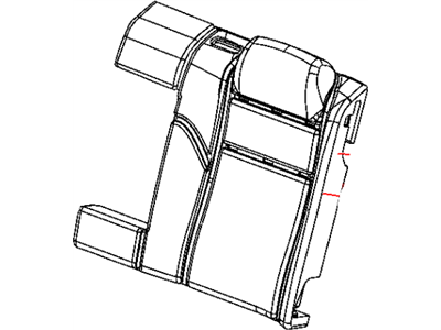 Mopar 5RL67XDVAA Cover Rear Seat Back Left