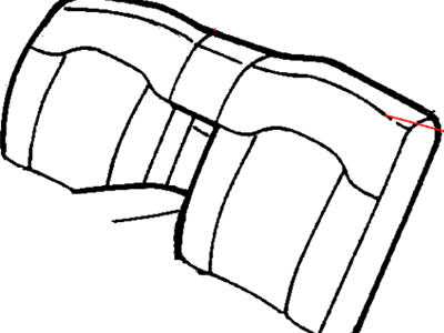Chrysler YB721DVAA COVER Rear Seat Back 40% Side