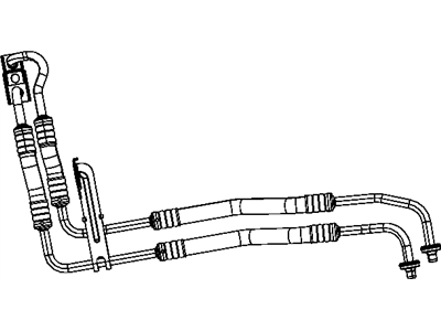 Dodge 5058405AC HOSE AND TUBE Oil Cooler Pressure and Return
