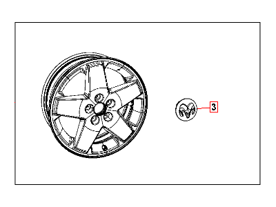 Dodge 82210015AB WHEEL KIT Cast Aluminum