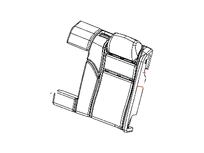 Dodge 1YJ45JRRAA COVER Rear Seat Back Left