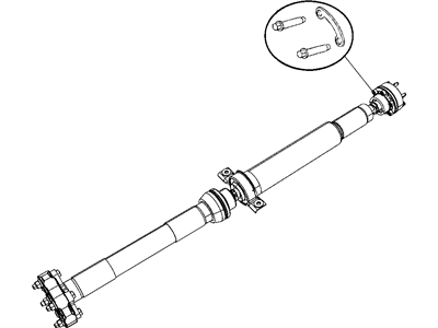 Jeep 52853647AE SHAFT Drive Rear 2-Piece