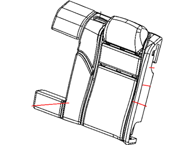 Chrysler 1CE061D1AA COVER Rear Seat Back 60 % Side