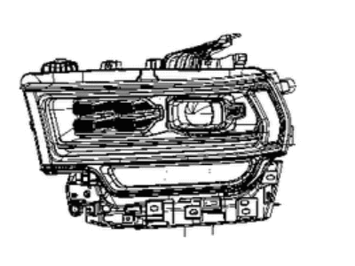 Ram 68360182AB HEADLAMP