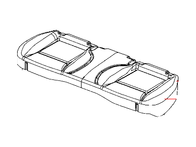 Chrysler 5NP59DX9AA COVER Rear Seat Cushion