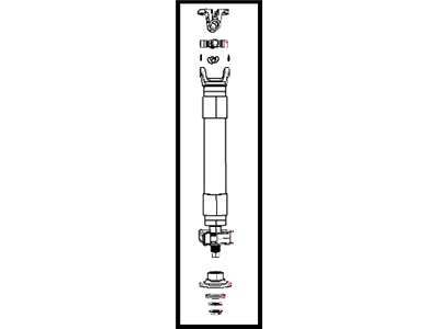 Ram 52123424AA SHAFT Drive Rear, Front section