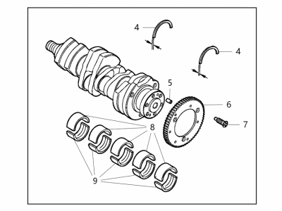 Jeep Compass Crankshaft - 68275235AA