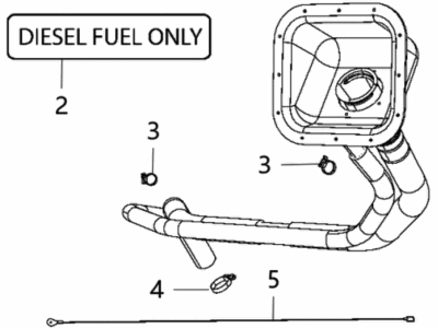 Ram 68090399AC TUBE Fuel Filler