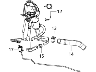 Ram 68090399AB TUBE Fuel Filler