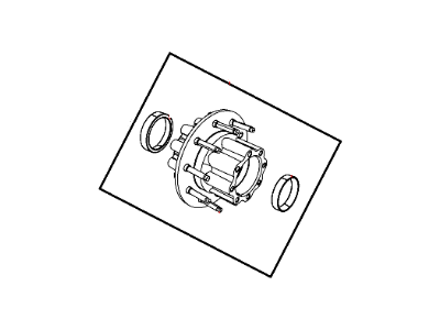 Ram 68100369AA HUB ASSEMBLY Wheel Rear