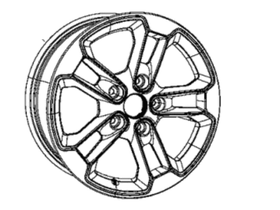 Jeep 5YW74RXBAA WHEEL Aluminum