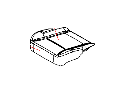 Dodge 1MM821D1AA COVER Front Seat Cushion