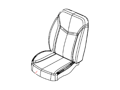 Dodge 1UT82HL1AA COVER Front Seat Back