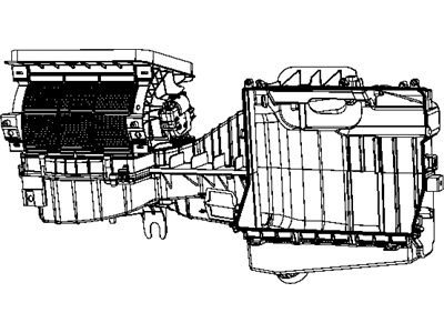 Jeep 68004217AA HOUSING Blower Motor Includes: Upper Housing, Lower Housing, Doors, Seals and Evaperator Plate